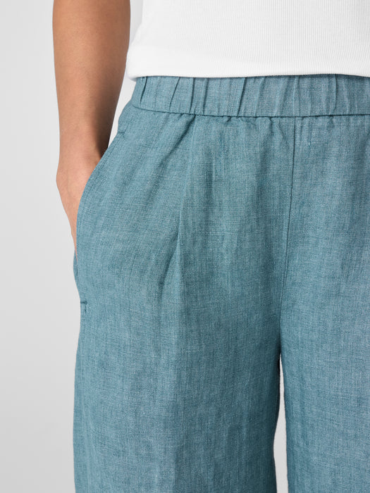 Washed Organic Linen D&eacute;lav&eacute; Lantern Pant