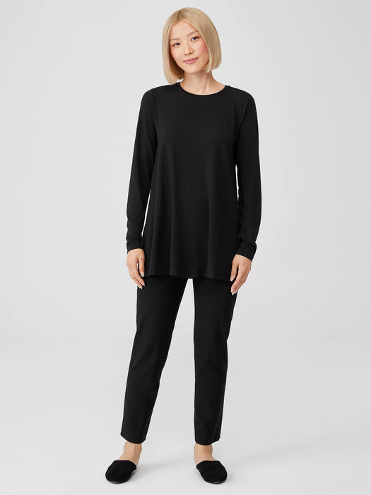 Washable Stretch Crepe Slim Ankle Pant