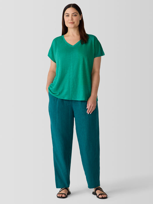 Organic Linen Jersey V-Neck Tee