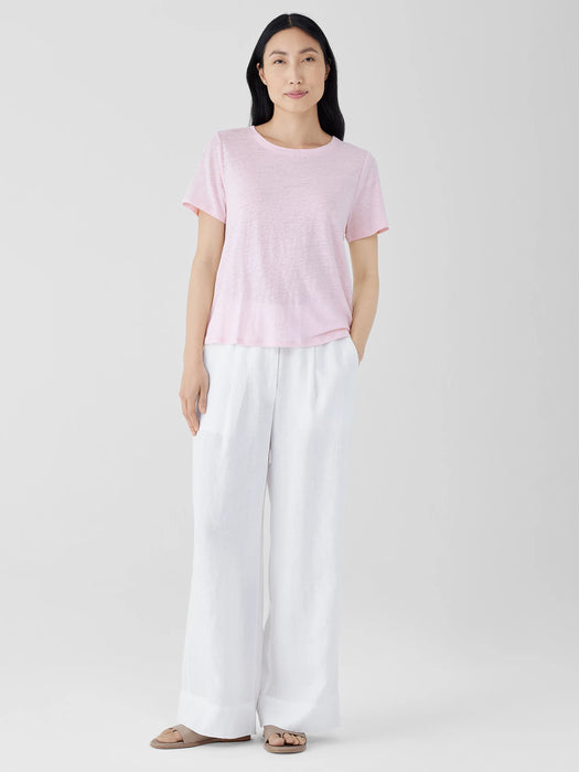 Organic Linen Jersey Crew Neck Tee