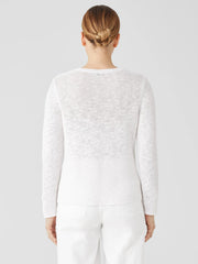 Organic Linen Cotton&nbsp;Crew Neck Top
