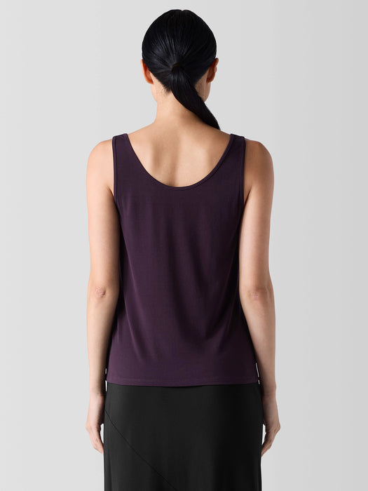 Stretch Silk Jersey&nbsp;Scoop Neck Tank