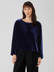 Velvet Ballet Neck Box-Top