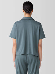 Organic Cotton Interlock Notch Collar Sleep Shirt