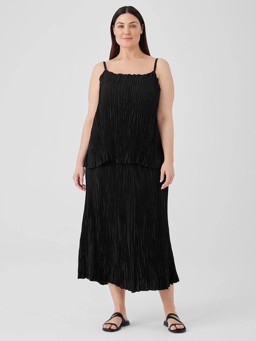 Crushed Silk Maxi Skirt
