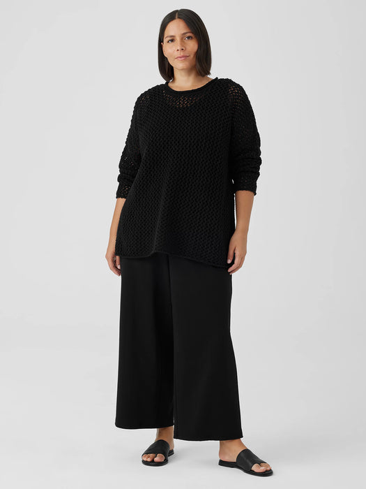 Peruvian Organic Cotton Boucle Crew Neck Top