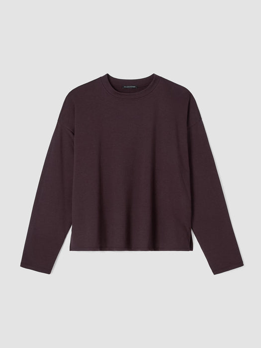 Cozy Brushed Terry Hug Crew Neck Top