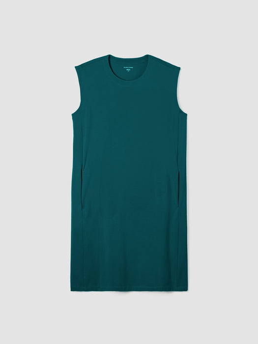 Pima Cotton Stretch Jersey Round Neck Dress