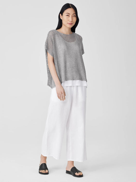 Organic Linen D&eacute;lav&eacute; Bateau Neck Top