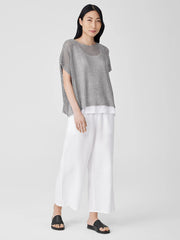 Organic Linen D&eacute;lav&eacute; Bateau Neck Top
