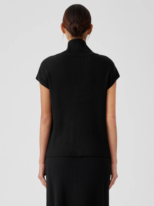 Merino Turtleneck Top in Regenerative Wool