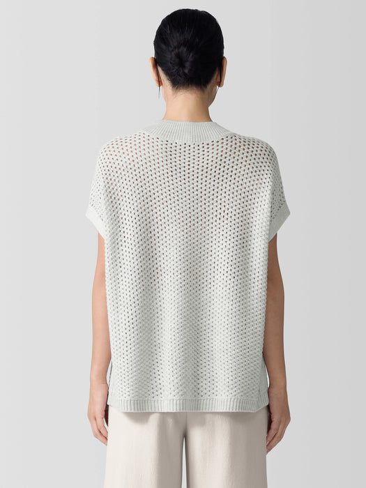 Merino Mock Neck Top in Regenerative Wool