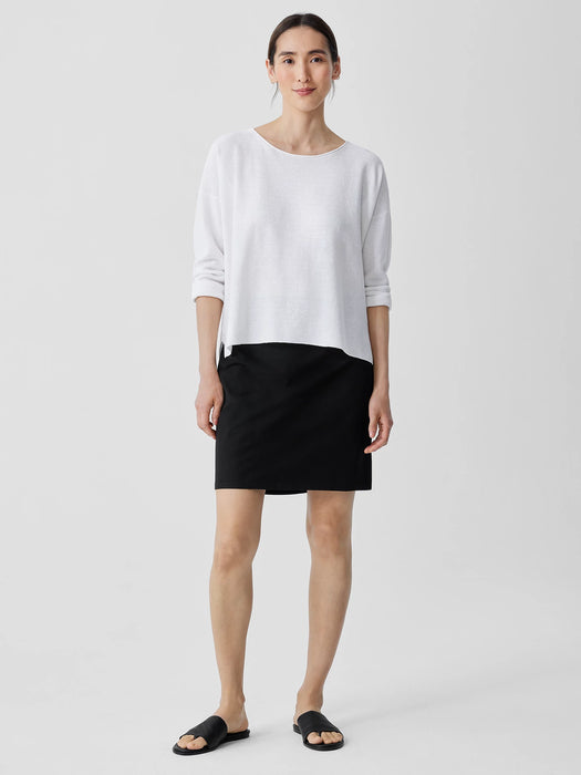 Washable Stretch Crepe Mini Skirt