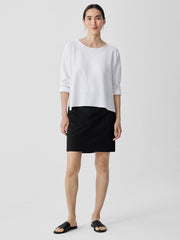 Washable Stretch Crepe Mini Skirt