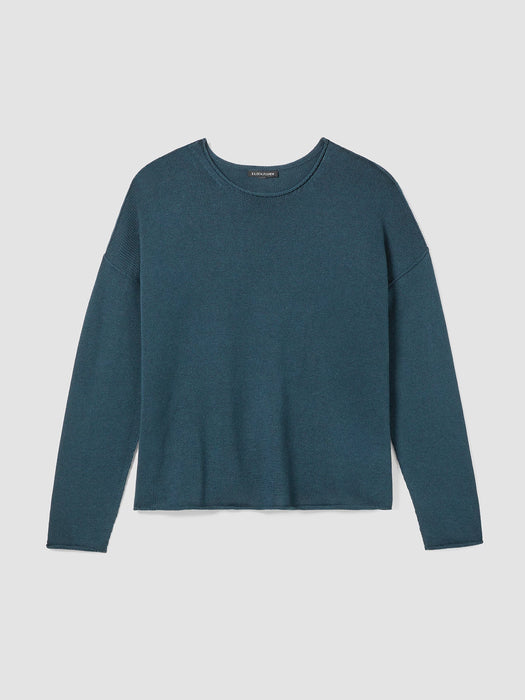 Peruvian Cotton Blend Crew Neck Top