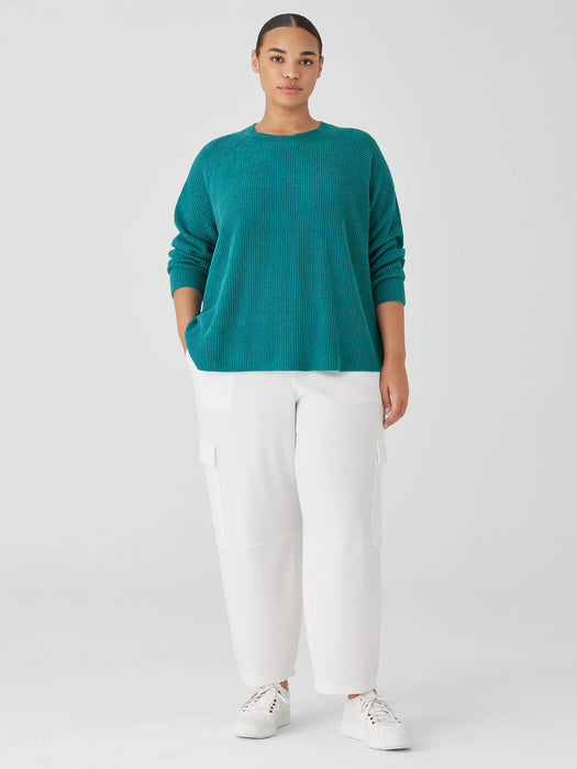 Organic Cotton Chenille Crew Neck Top