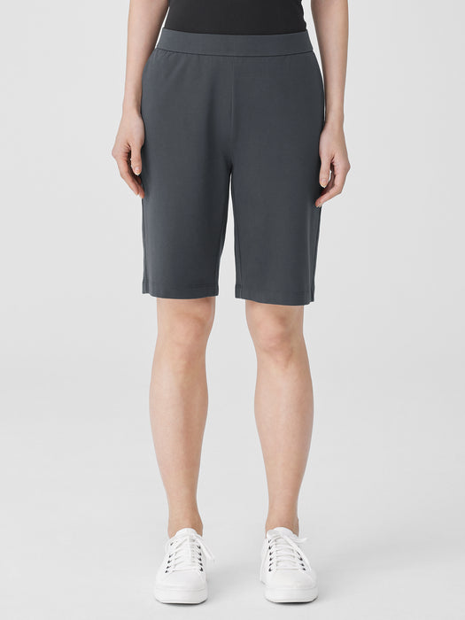 Pima Cotton Stretch Jersey Walking Shorts