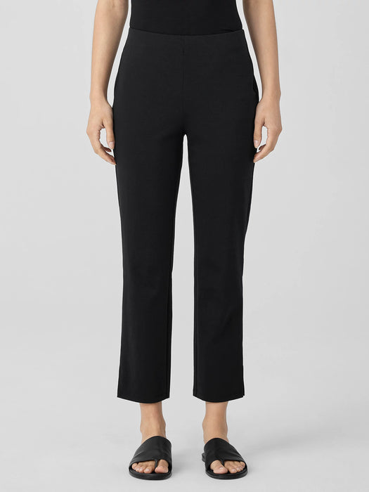 Cotton Blend Ponte Pant with Slits