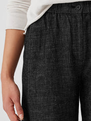 Tweedy Hemp Cotton Wide-Leg Pant