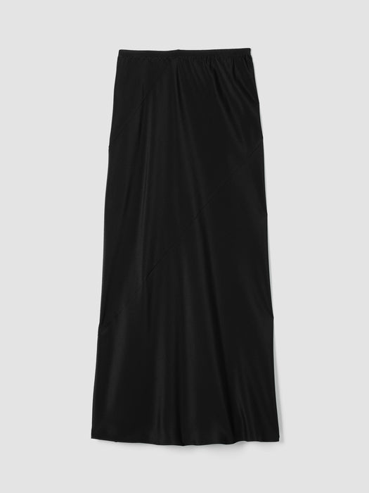 Silk Double Crepe Bias Skirt