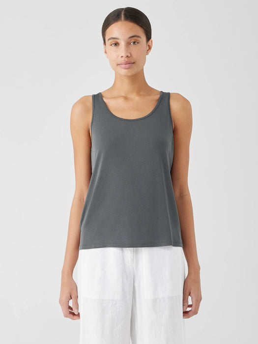 Stretch Silk Jersey&nbsp;Scoop Neck Tank