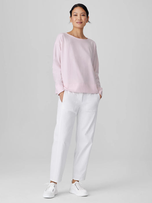 Pima Cotton Stretch Jersey Bateau Neck Top