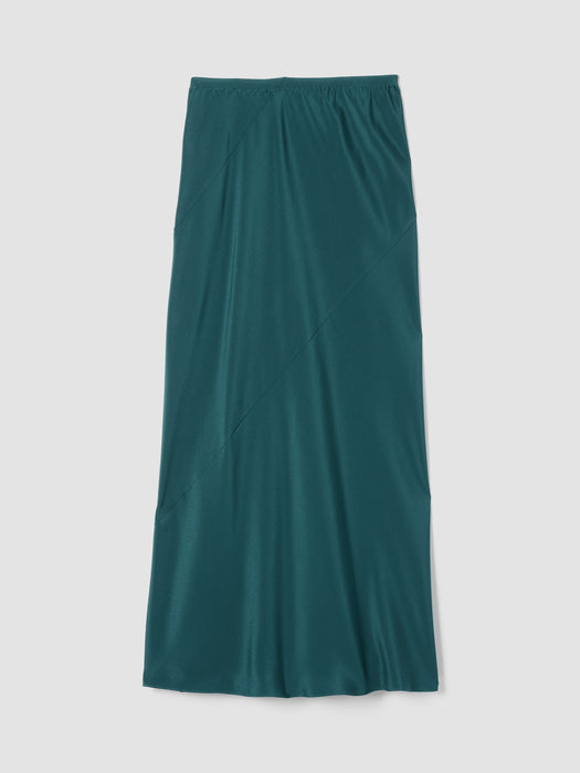 Silk Double Crepe Bias Skirt