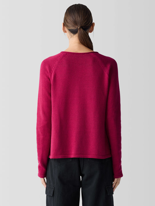 Peruvian Cotton Blend Crew Neck Top