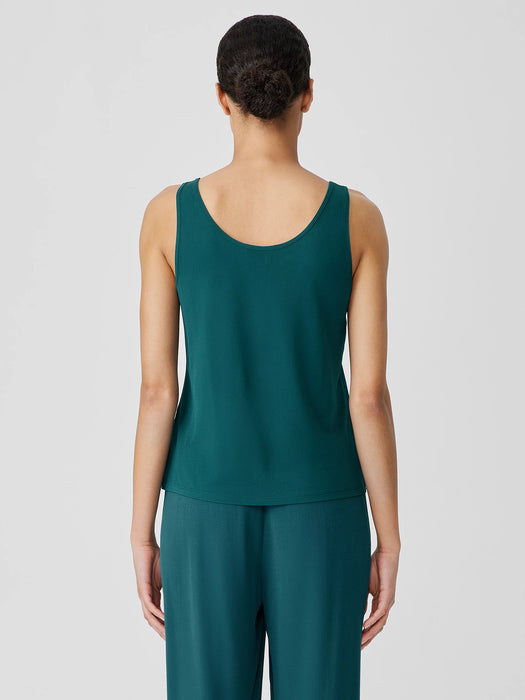 Stretch Silk Jersey&nbsp;Scoop Neck Tank
