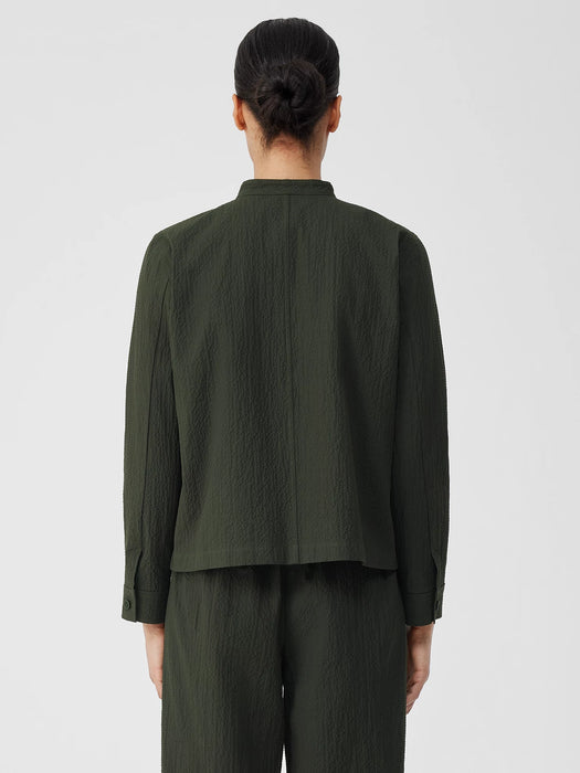 Organic Cotton Pucker Shirt Jacket