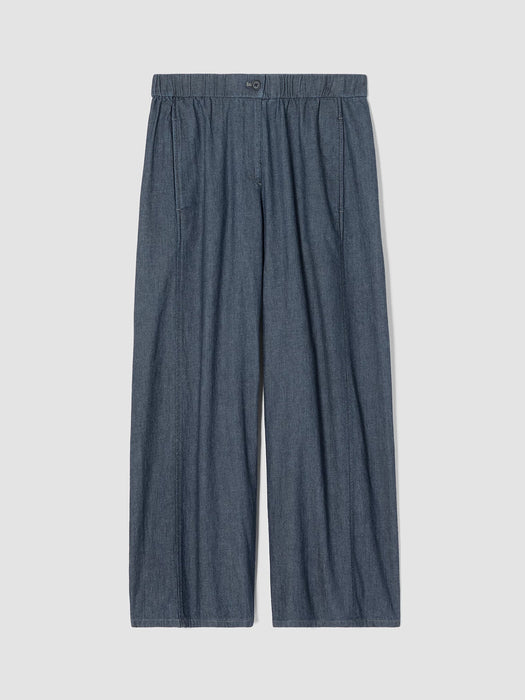 Airy Organic Cotton Twill Wide-Leg Pant