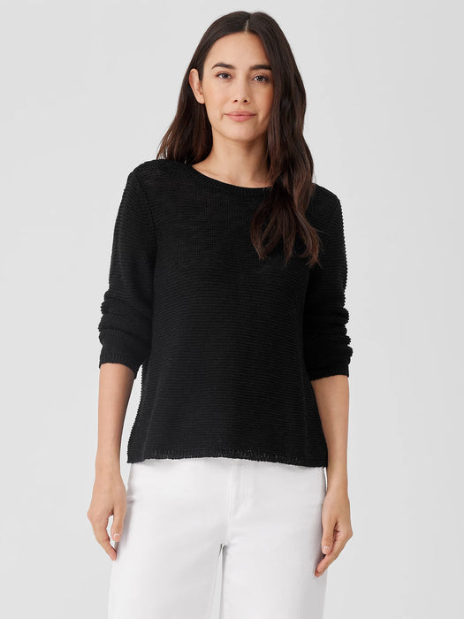 Organic Linen Cotton&nbsp;Crew Neck Top