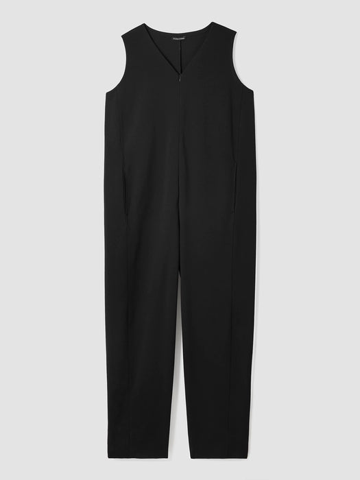 Cotton Blend Ponte Lantern Jumpsuit