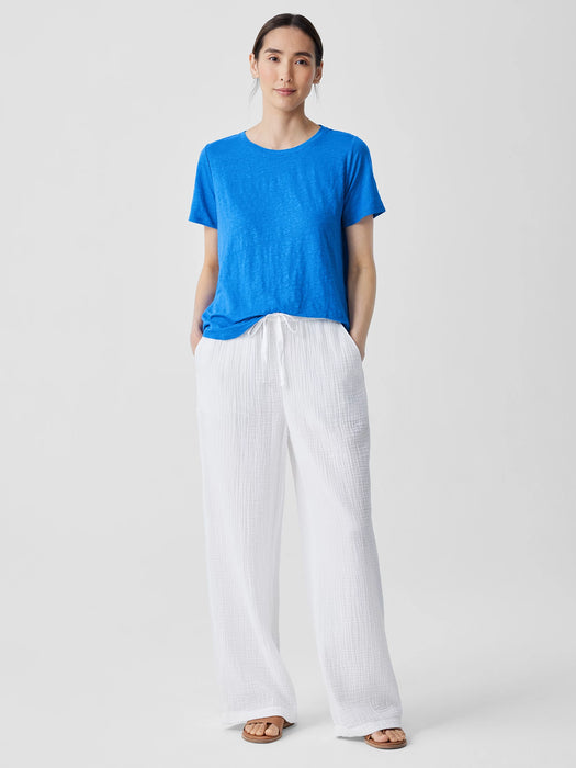 Organic Linen Jersey Crew Neck Tee