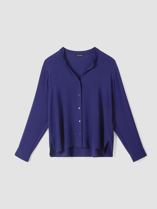 Silk Georgette Crepe Shirred-Back&nbsp;Shirt
