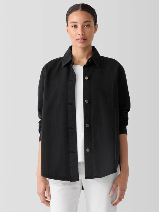 Garment-Dyed Utility&nbsp;Organic&nbsp;Cotton Shirt Jacket