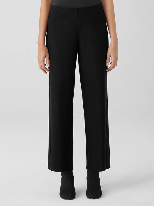 Washable Stretch Crepe Wide-Leg Pant