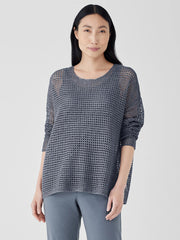 Organic Linen D&eacute;lav&eacute; Round Neck Top