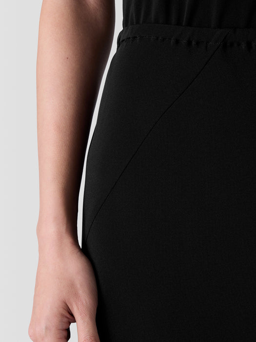 Silk Double Crepe Bias Skirt