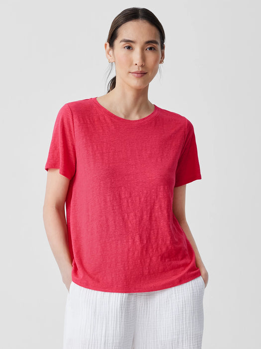 Organic Linen Jersey Crew Neck Tee