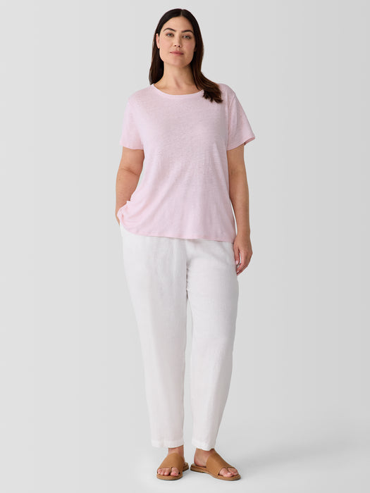 Organic Linen Jersey Crew Neck Tee