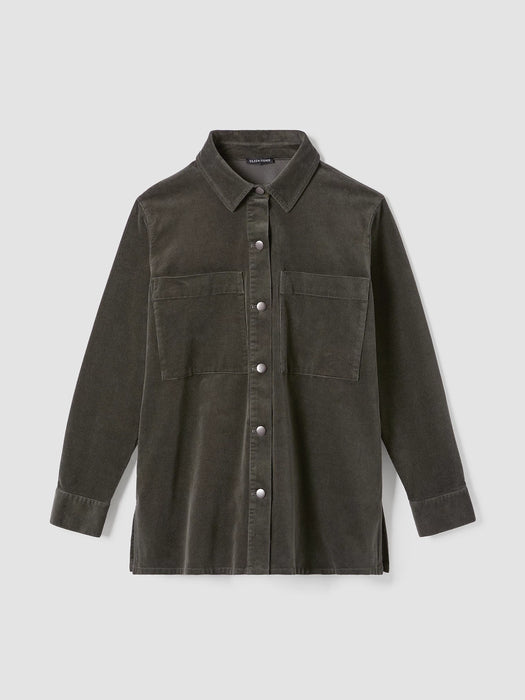 Organic Cotton Stretch Corduroy Shirt Jacket
