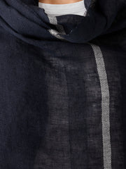 Striped Airy Linen Scarf