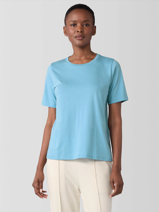 Organic Pima Cotton Jersey&nbsp;Round Neck Tee