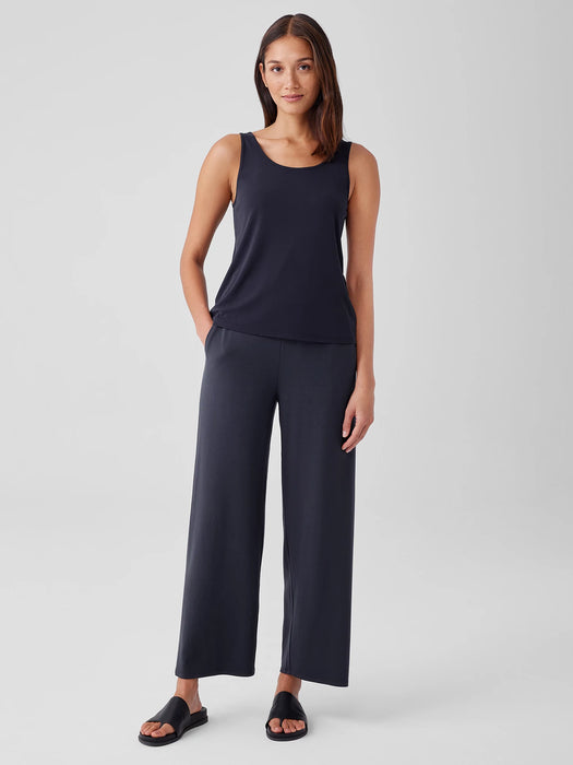 Stretch Silk Jersey Scoop Neck Tank