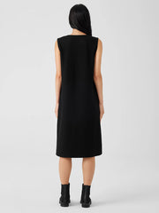 Boiled Wool Jersey V-Neck&nbsp;Dress