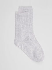 Cotton Waffle Crew Sock