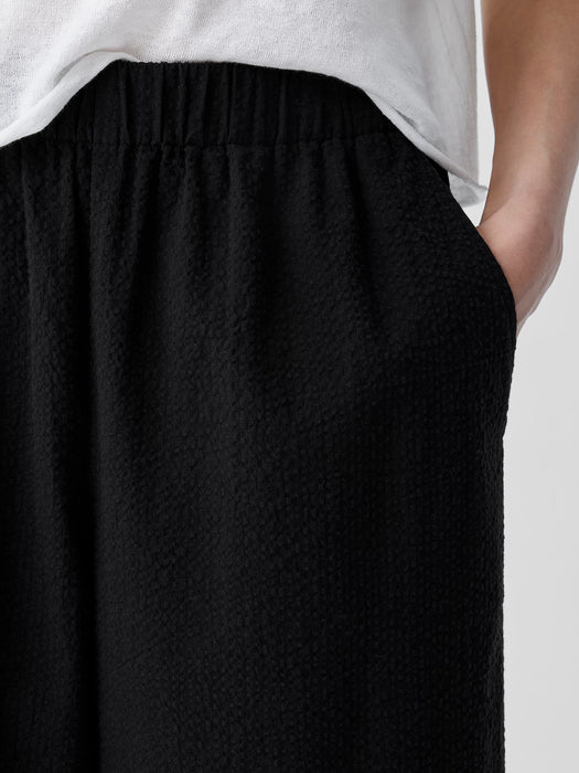 Organic Cotton Ripple&nbsp;Wide-Leg Pant