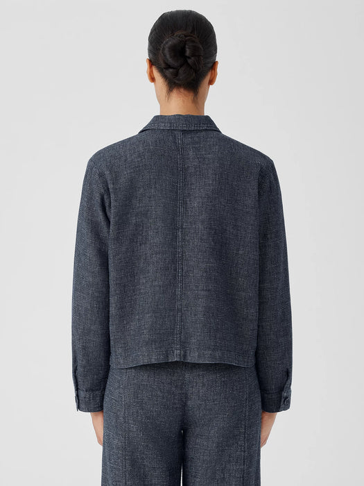 Tweedy Hemp Cotton Classic Collar Jacket