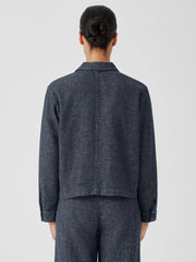 Tweedy Hemp Cotton Classic Collar Jacket